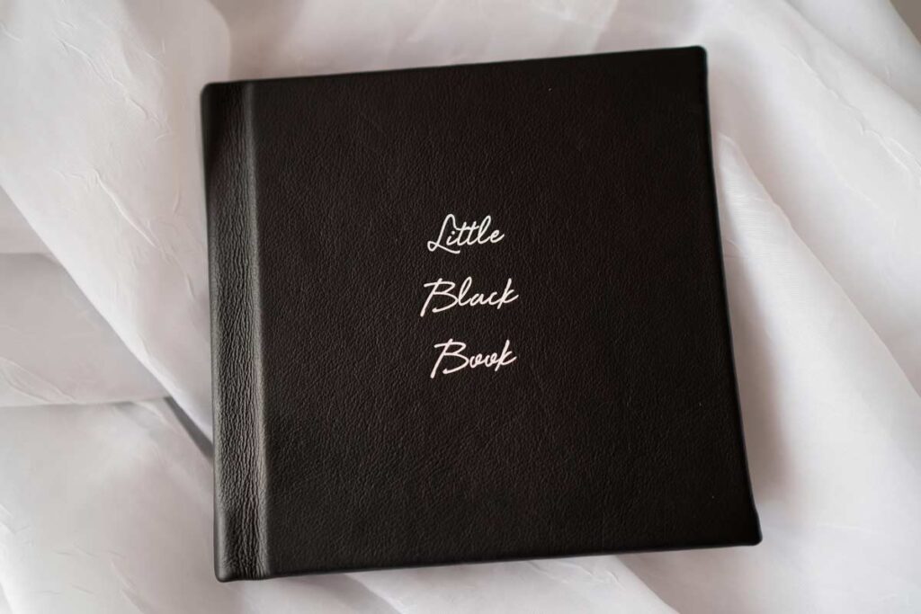 Little Black Book Wedding Boudoir Photos