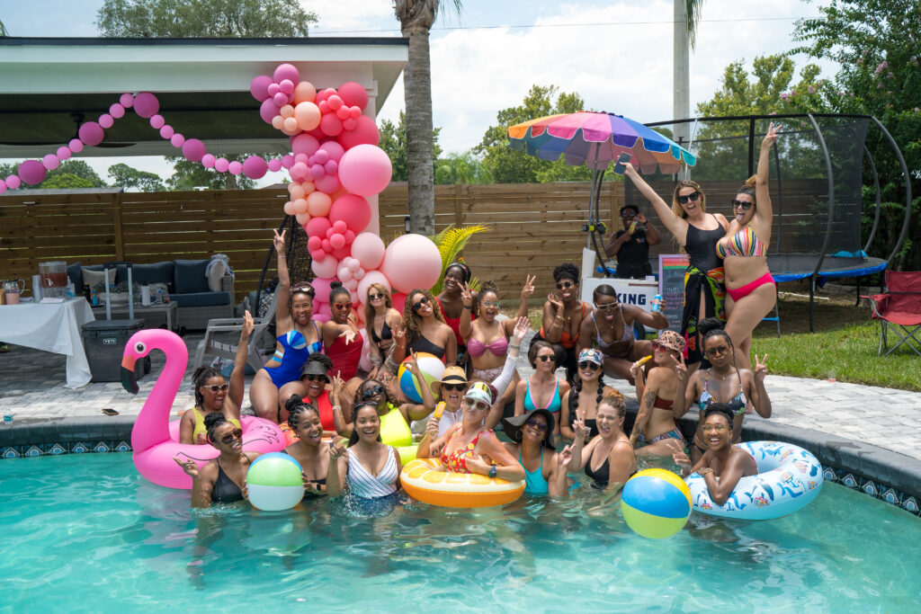 Pool Party in Jacksonville hosted by Boudoir Photographer