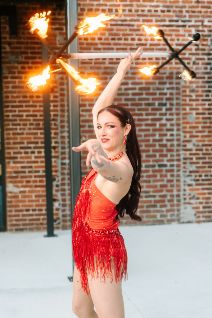 entertainer holding fire stick